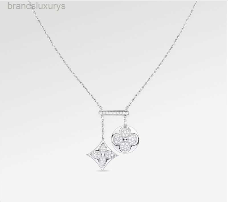 Designer With Box Fashion Classic Silver Diamond Necklaces Pendants Stainless Steel Silver Plated Necklace for Women Valentines Day Wedding Jewel
