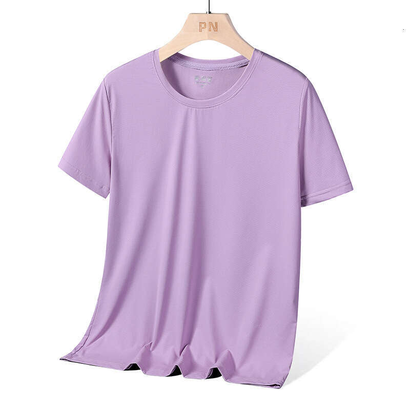 Best-seller T-shirt rapide d'été, maille légère à séchage rapide en soie glacée à manches courtes, combinaison de construction d'équipe ample gra