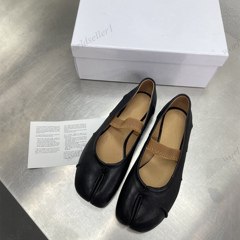 Femmes Tabi Chaussures Femme Designer Locons Chunky Mary Jane Ballets Flats Chaussures robes Talons pour femmes Ballerina Chaussures décontractée