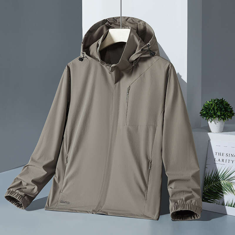 Bestseller Men's Oversized Windbreaker For Spring Autumn, Windproof Breathable, Detachable Hooded Jacket, Outdoor Hiking And Fishing Suit, Men&