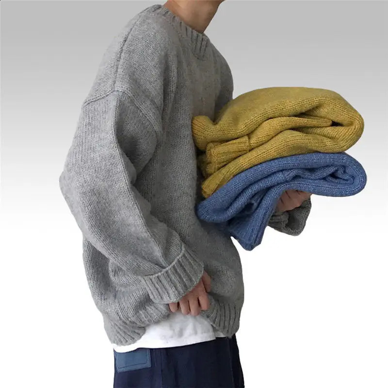 Autumn/Winter Casual Sweater Mens Wear Autumn Sweater Round Neck Korean Sweater Mens Fashion Top 240907