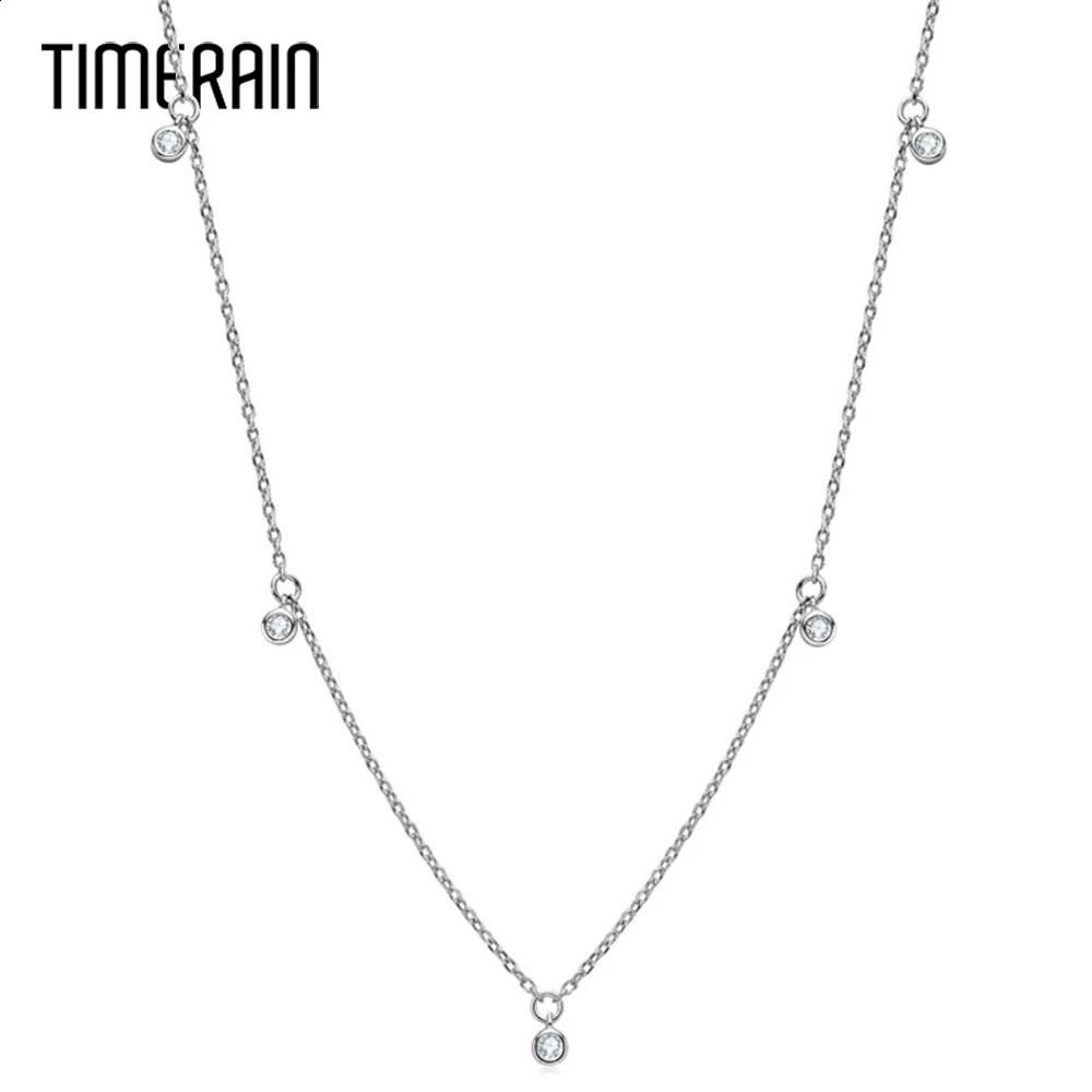 Choker 2.5mm Bubble Silica Necklace 100% 925 Pure Silver Round Diamond Necklace for Girls Gift Jewelry 162 inches 240909