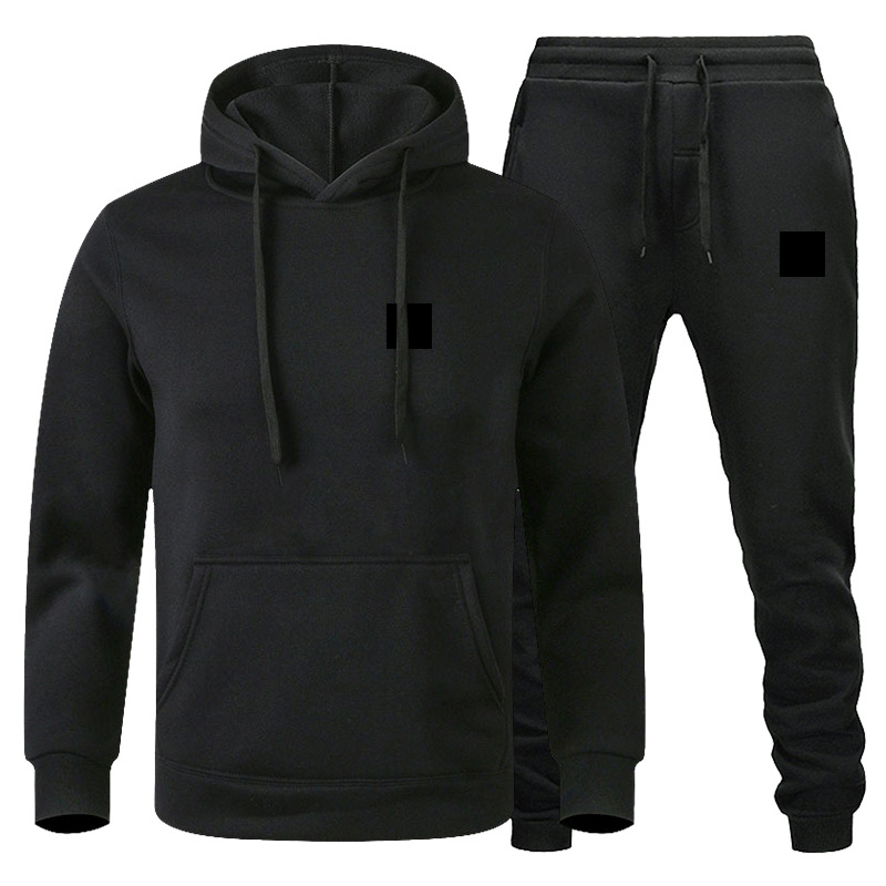 Black white tracksuit mens hoodie tracksuit running basketball sportswear designer hoodie mens hoodies and pants Men women long sleeve suit-image-983277026