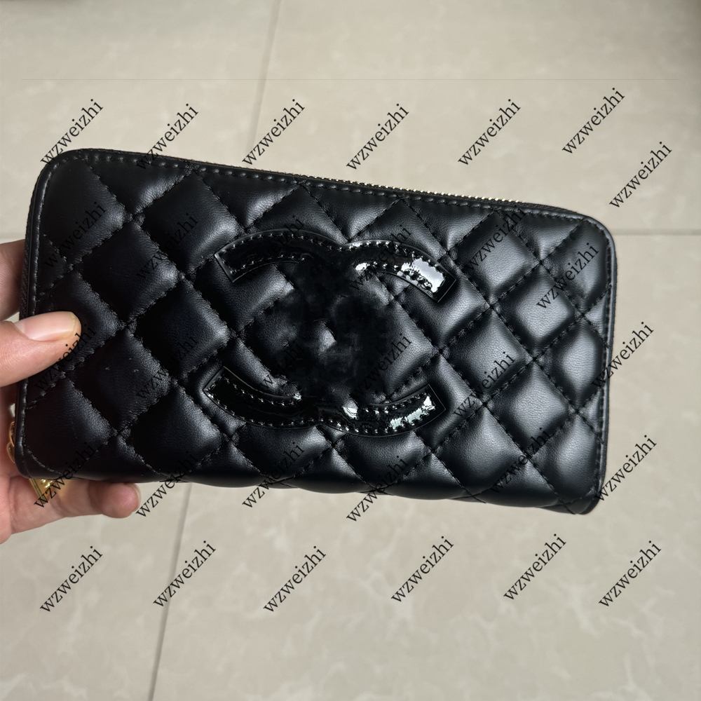 Portefeuille de créateurs Femmes Luxurys Sac Pochette Portefeuille Chèque Porte-monnaie Double Lettre Portefeuille À Fermeture Éclair Longs Porte