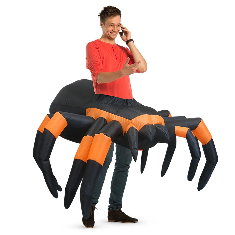 Costume gonflable araignée pour les costumes de soufflage d'air drôle adulte costumes d'araignées pour les costumes d'Halloween Parties 240911
