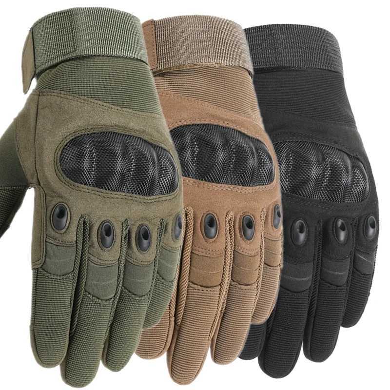 Five Fingers Gloves Touch Screen Tactical Gloves Men Women Motocross Gloves Riding Hard Knuckle Full Finger Moto Guantes Racing Motorcycle Gloves Q2
