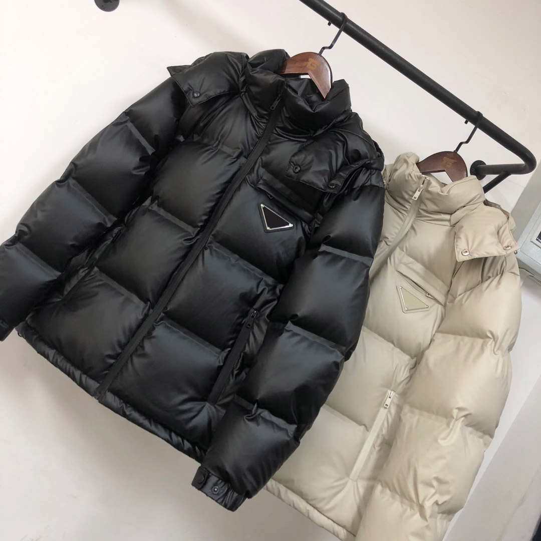 Winter new brand mens down jacket high tech windproof waterproof zipper pocket splicing design luxury designer jacket