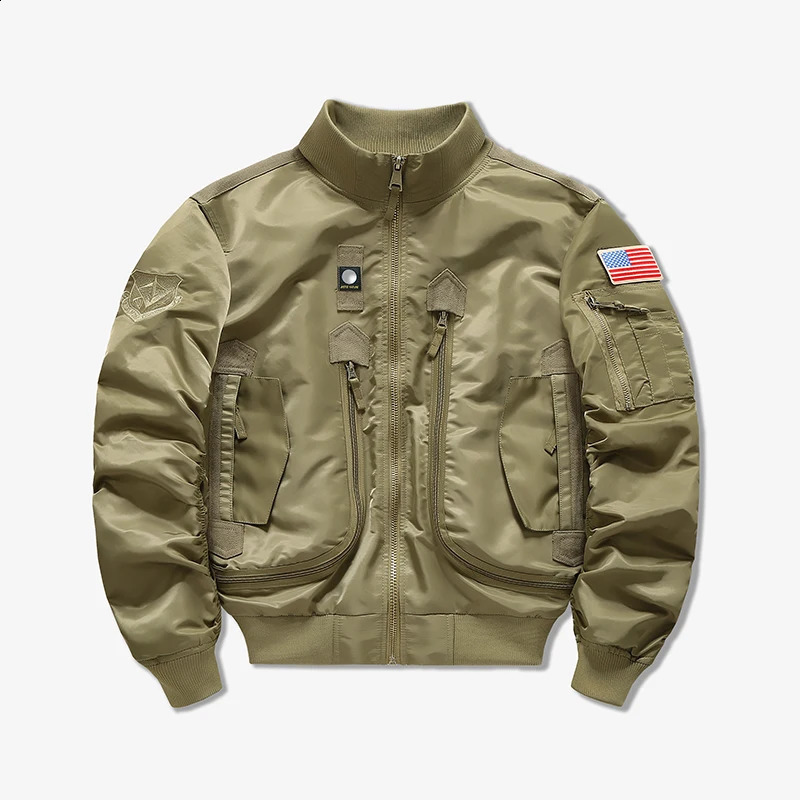 MA-1 American Full Pilot Jacket Mens Autumn and Winter Thick Baseball Uniform Trendy Jacket Mens Military Fan Jacket 240907