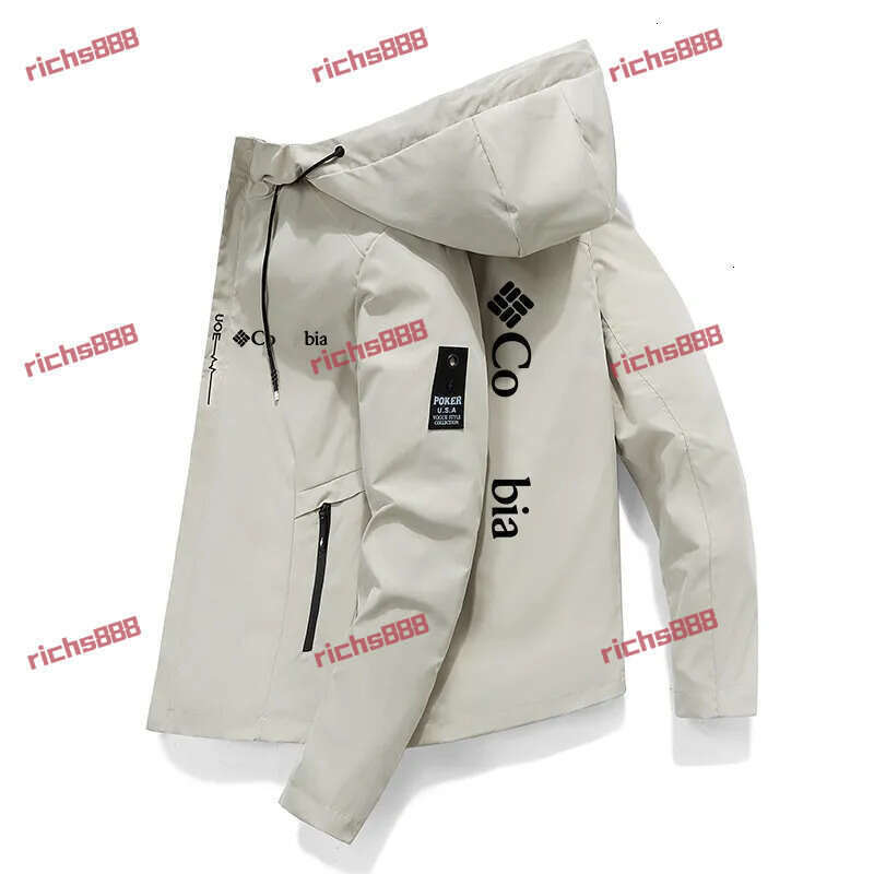 2024 New Men's Windbreaker colombia Jackets Golf Hooded Wind Breaker Casual Coat Male Clothing Windproof Autumn Spring Outwear Men a1 d0