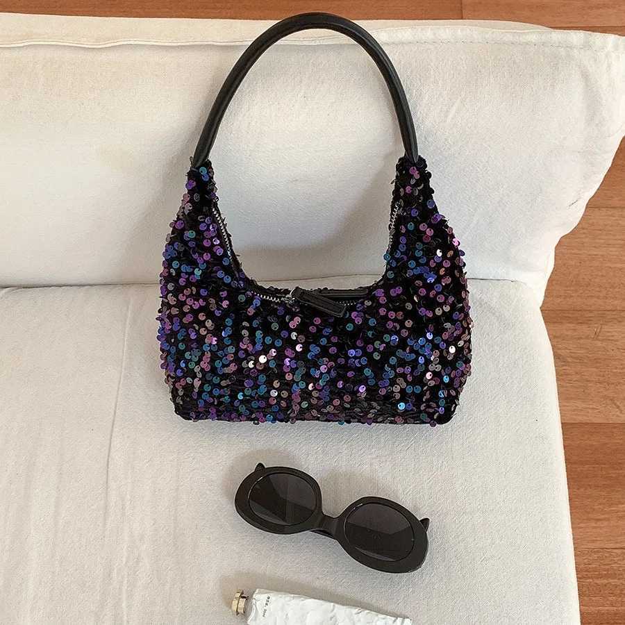 CMM Stylish Colorful Sequin Handbag Luxury Design Shiny Shoulder Underarm Bag for Women 2024 Female Party Wedding Bling Clutch Bag 240911