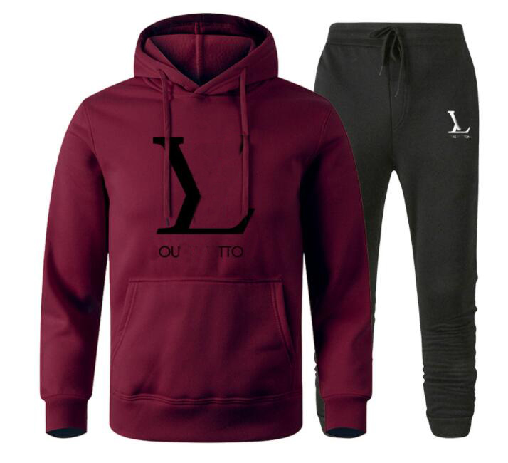 Designer Ensemble Survêtement Homme Lettre Imprimée Sweat à Capuche Décontracté Pantalon Long Ensemble Sport Automne Hiver