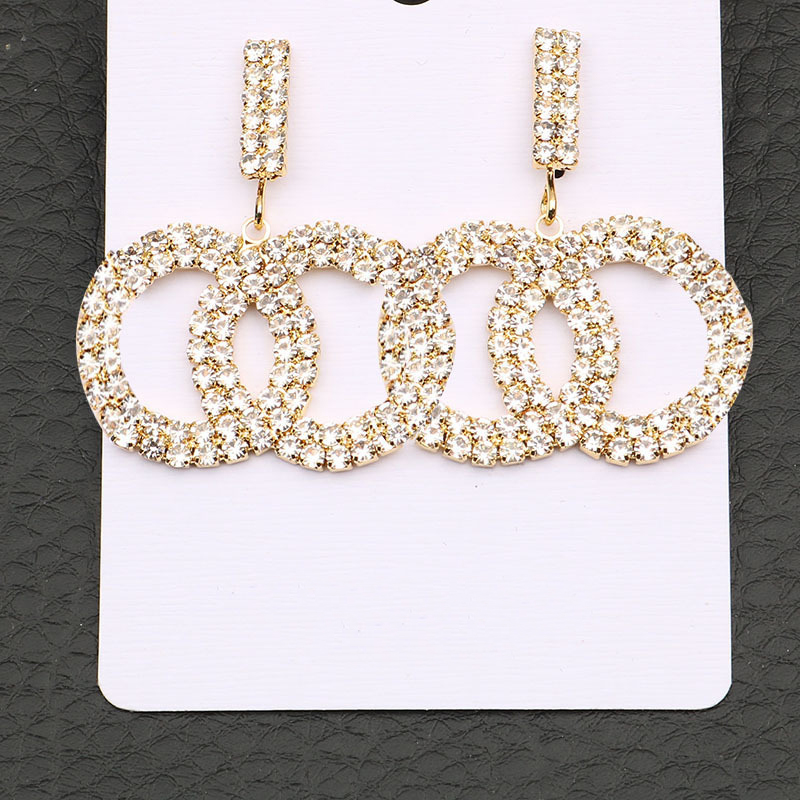 18K Gold Plated Luxury Designer Stud Dangle Hoop Geometric Women Geometric Metal Imitation Pearl Letter Earring Wedding Party Jewelry