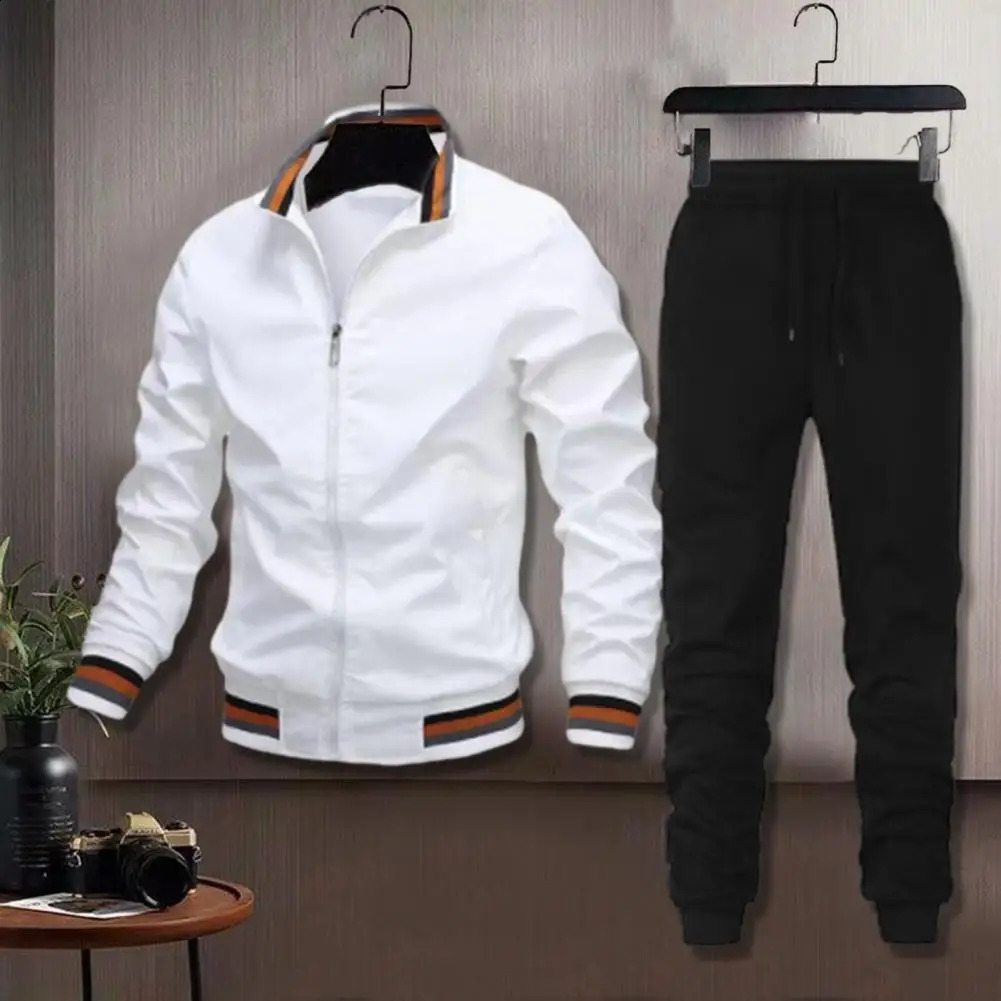 Mens casual fashionable breathable jacket sports pants winter and autumn jackets jogging jackets family schools outdoor sports 240912