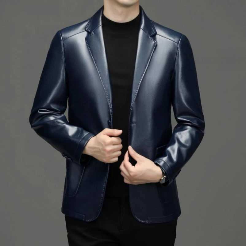 High quality genuine leather mens leather jacket autumn and winter new sheepskin casual small jacket mens leather jacket W240912