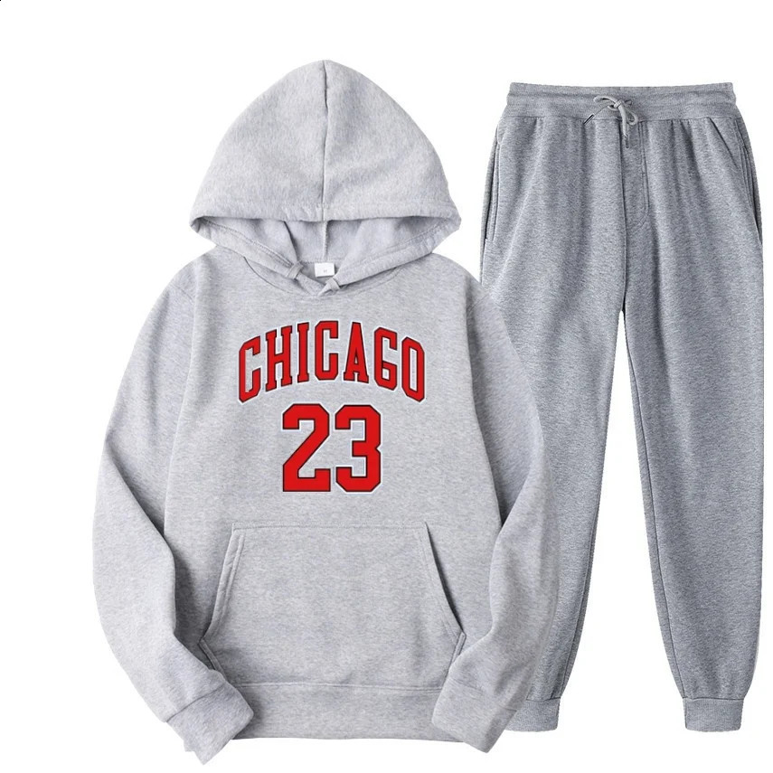 Mens autumn and winter hooded fashion sweater T-shirt hooded sweater set for men 240912