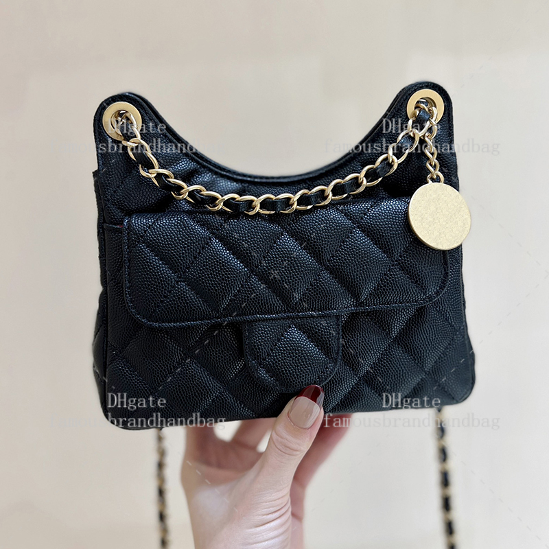 Small Hobo Sac 19cm Mirror Quality Crossbody Designer Sacs Calfskin Leather Sac à bandoulière Chain de chaîne de femme avec boîte 24c27b