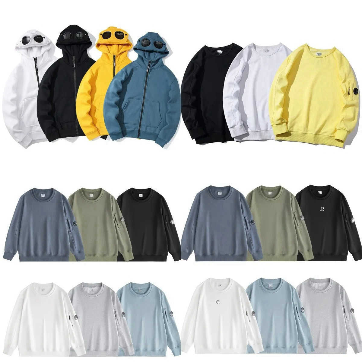 Oodies Sweatshirts Men One Lens Lunettes Veste Brands Hoodies Casual Long Slve Juinrs Designer CP Top Sweatshirts Mens Femmes Luxury Hood Oneck P