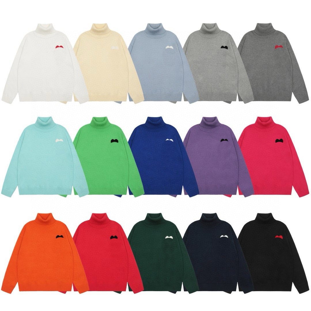 Mens sweater designer sweaters turtle neck classic embroidery Minority design couple sweater