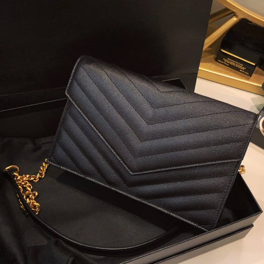 Designers Bags Shoulder Bag Women Luxury Leather Bag Chain Crossbody Handbag Fashion Wallet Classic Purse Artwork Letter V Thread Envelope Bag-image-953482086