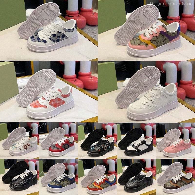 Sneakers pour enfants Toddler Chaussures garçons en relief Platforme de toile concepteur décontracté Children Youth Youthy Classic Trainers Class