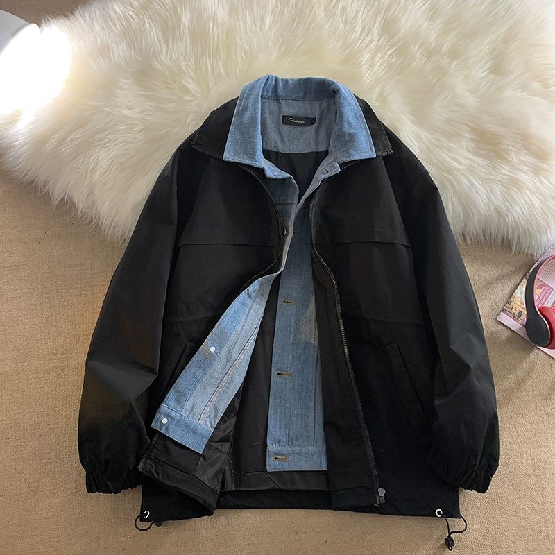 Men's Double-Layered Denim Collar Jacket - A Stylish and Versatile Outerwear Option