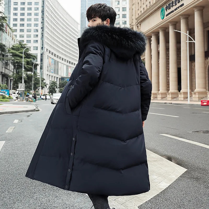 Long inflatable jacket with fur collar duck down jacket womens feathers Parka waterproof winter womens long inflatable jacket 240913