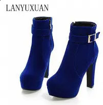 Botas mujer rond Bottes de boucle à orteil pour femmes talons de cheville sexy fashion chaussures hivernaux décontractés zip neige sx-1 ecec