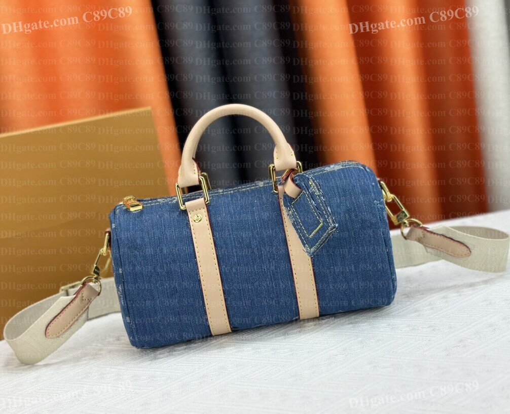 Designer bag denim bag Brand shoulder bag designer retro denim womens crossbody bag Hobo blue denim bag Women Mini Luxury messenger bags wallet A-image-992701393