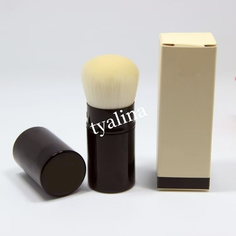 Les Belges Single Brush Brush Kabuki rétractable avec une boîte de vente au détail Brosse de maquillage de maquillage Single