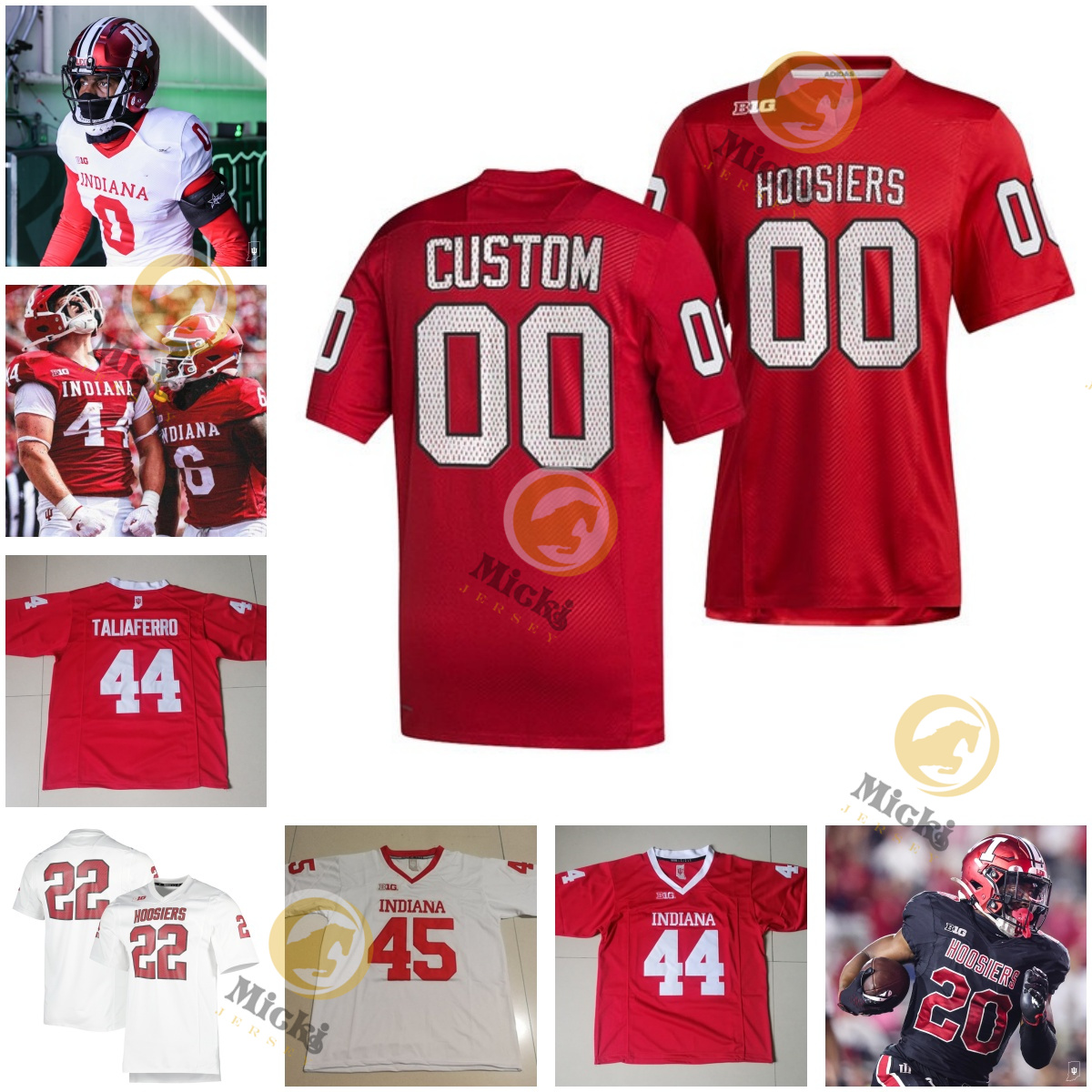 Kurtis Rourke Elijah Sarratt Indiana Hoosiers Jersey Myles Myles Prix Carter Smith Drew Evans Mike Katic Custom Jerseys