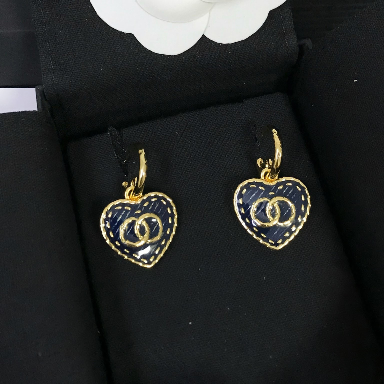 Simple Heart Designers Letters Stud Geometric Famous Women 18K Gold Plated Stainless steel Crystal Rhinestone Pearl Earring Wedding Party Luxury Jew