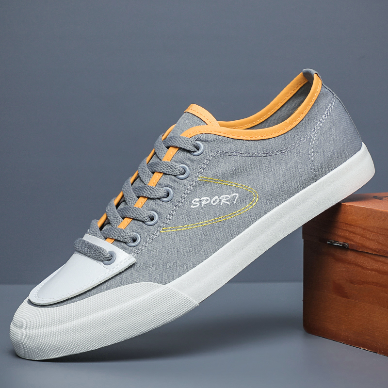 Vulcanize Fashion Fashion extérieure respirant décontracté à la mode masculine Chaussures de toile de toile de plate-forme Nouveau printemps d'ét