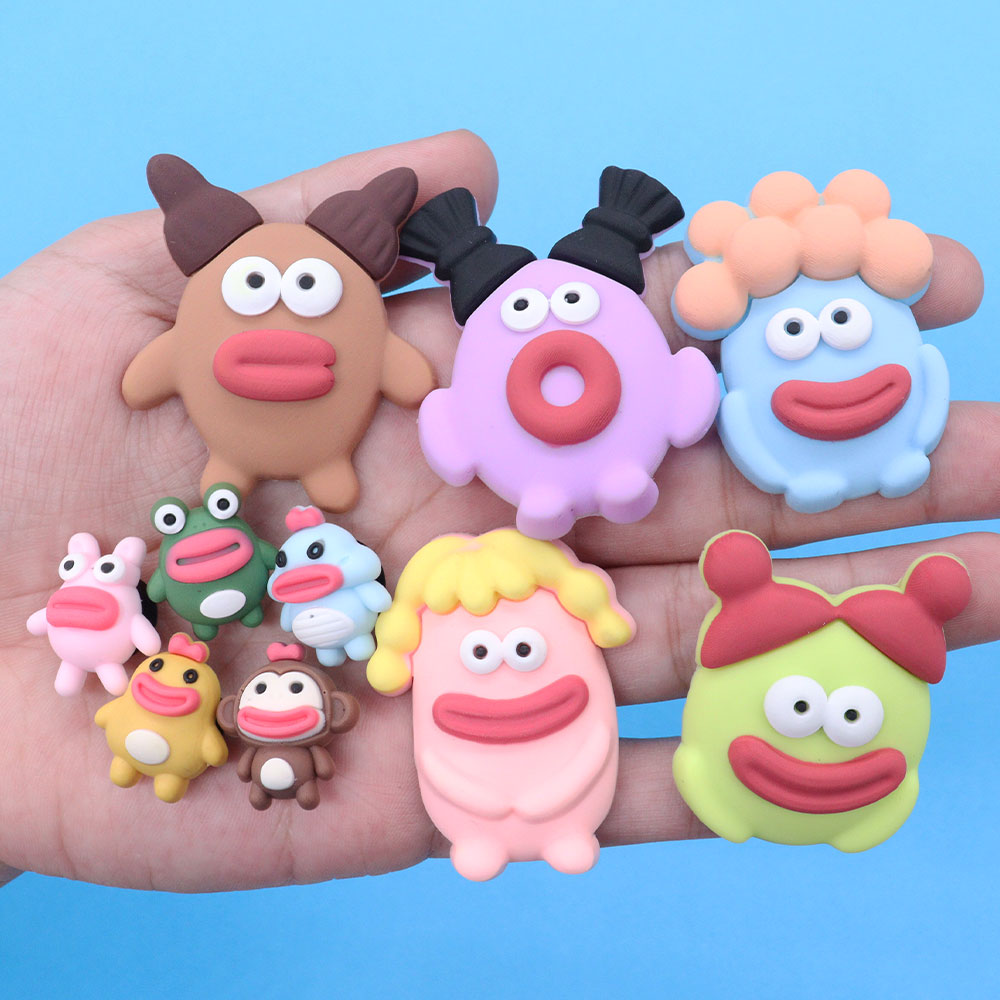 New Arrival 1-10Pcs Monsters Money Animal Garden Shoe Charms Buckle Funny Clog Accessories DIY Kids Party Gift