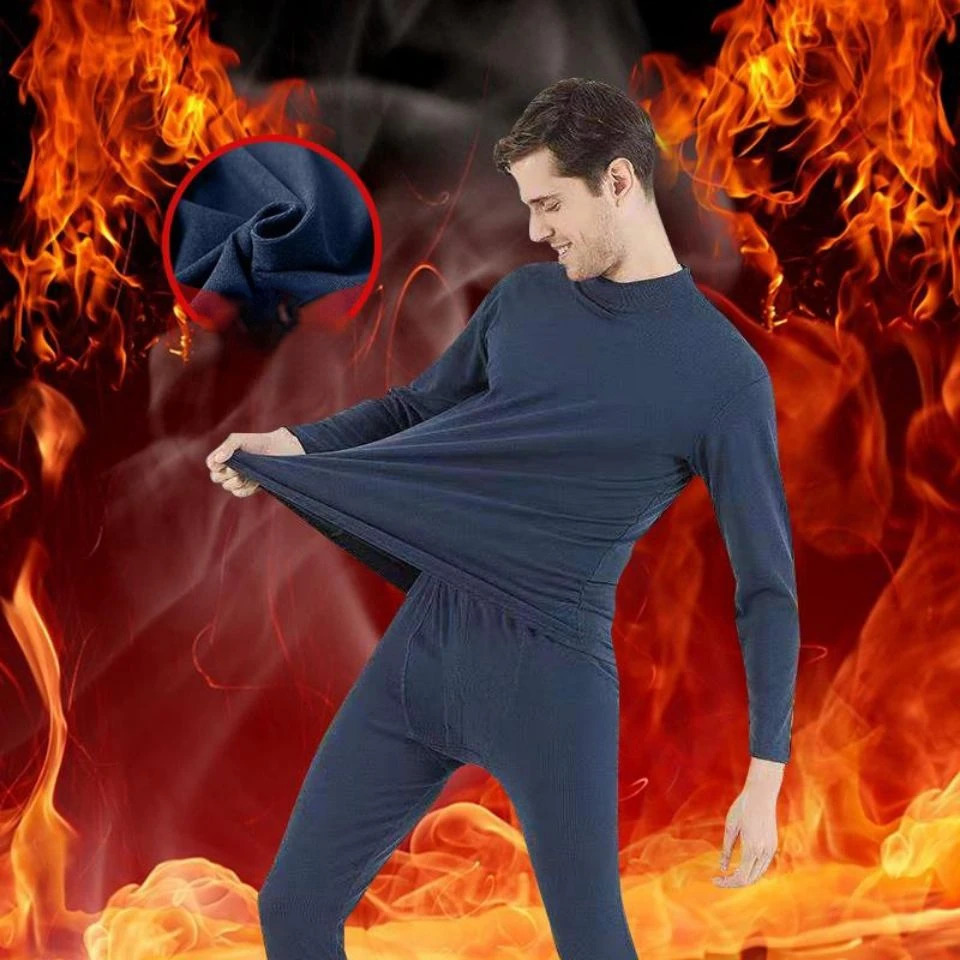 Chemises thermiques pour hommes chauffants sous-vêtements thermiques hommes épaississent les hauts minces chauds d'automne des sous-vêtements con