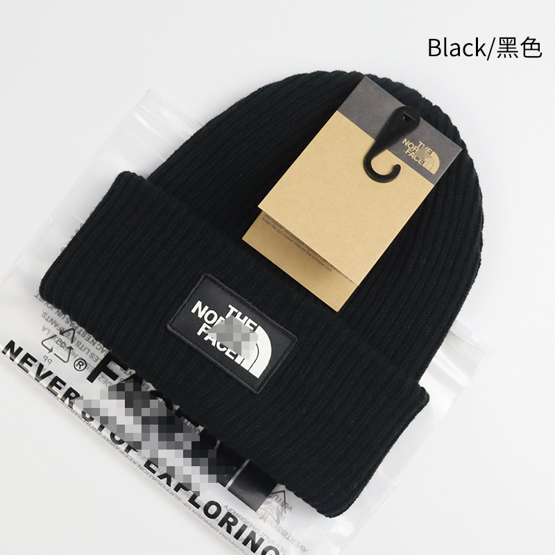 Designer Knitted Hat - The brand's unhooded casual hat made of warm and luxurious wool, black windproof hat for winter skiing, perfect for coup