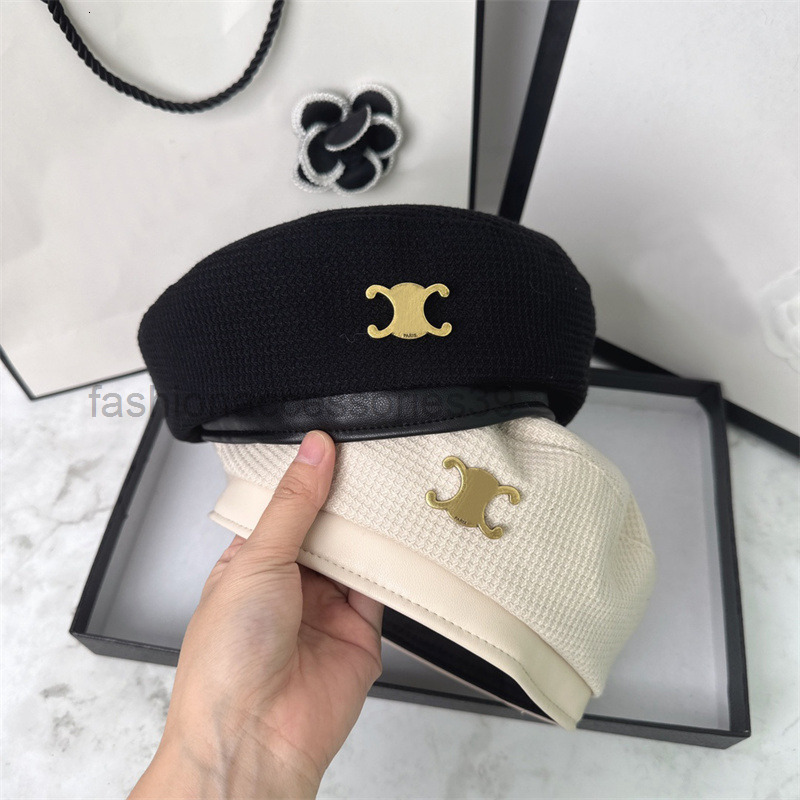 Berets New Designer Berets 4 Colors Womens Fashion Letters Wool Hats Brand Cashmere Cap Lady Formal Warm Beret Hat All Seasons Caps