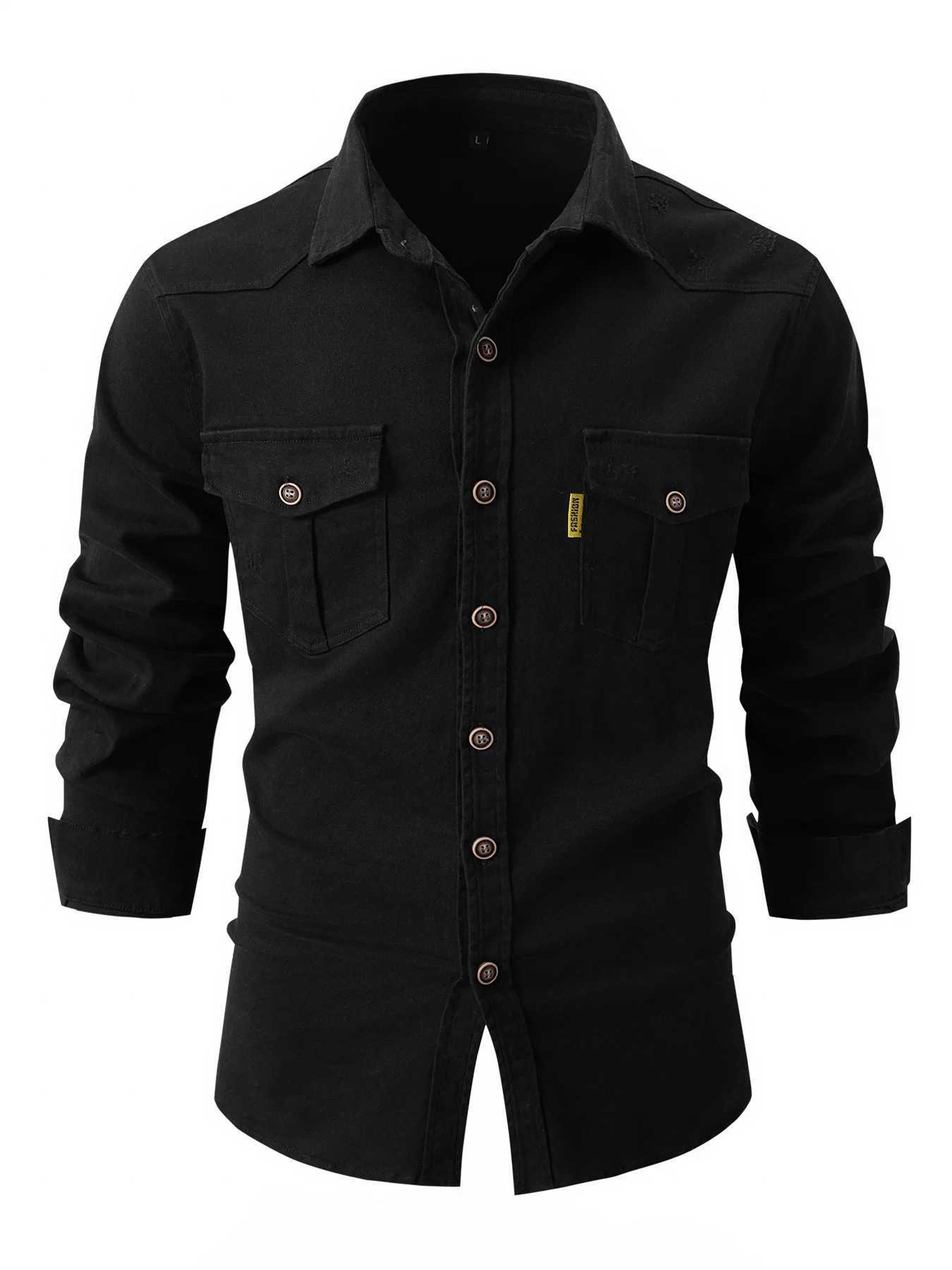 2024 new spring/summer mens casual elastic cotton denim jacket long sleeved ultra-thin jacket clothing W240914