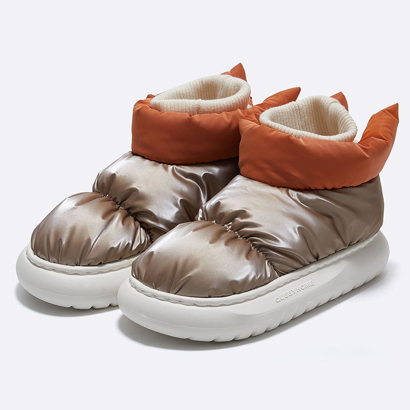 Fuzzy Winter Slippers For Men Women Down Slippers Fluffy Winter House Slipper Boots Memory Foam Indoor Outdoor Bedroom Shoes