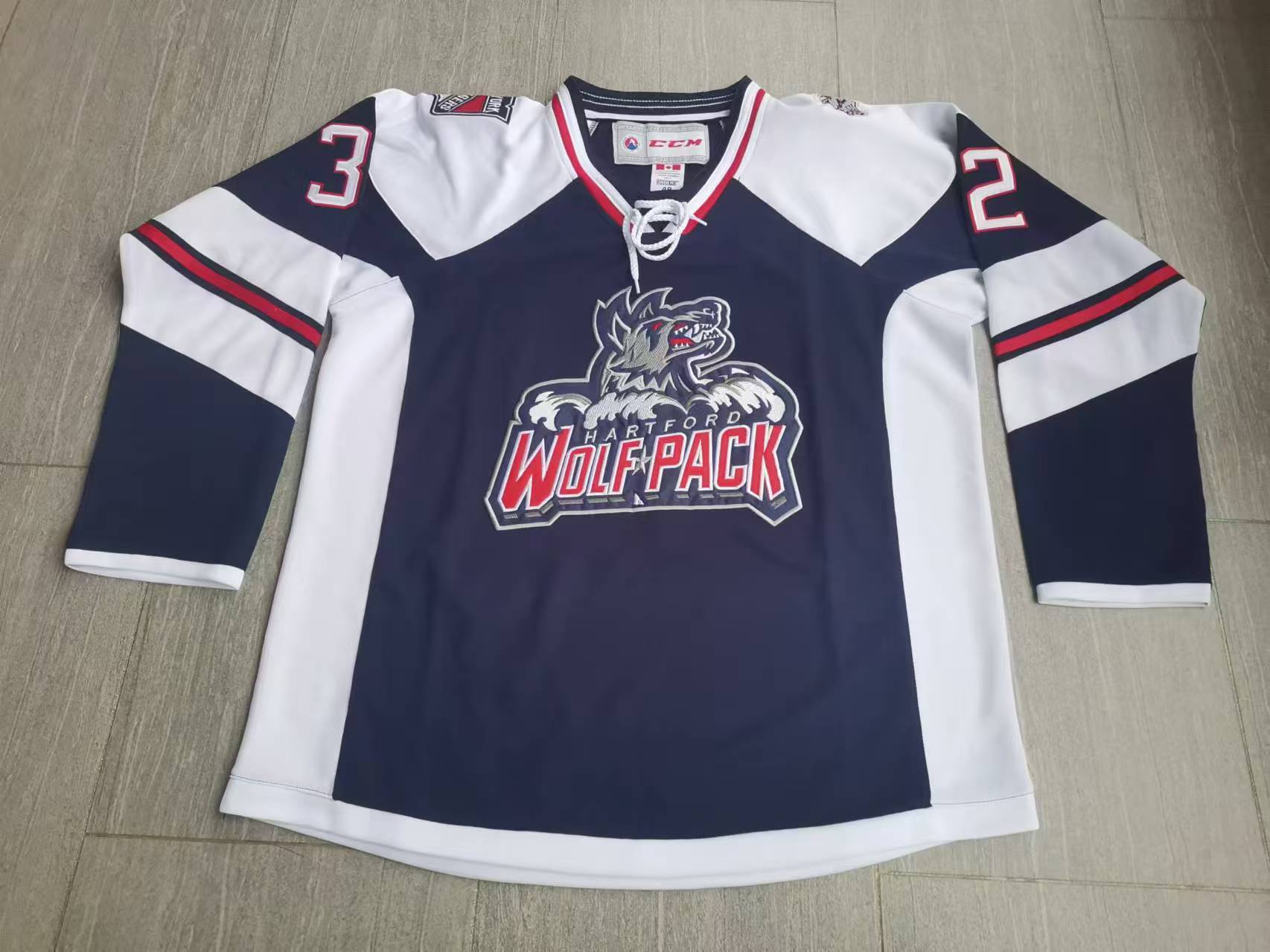 Vin8 Hockey jerseys Physical photos Hartford Wolf Pack 32 Matt Rempe RED WHITE BLUE Men Youth Women High School Size S-6XL or any name and number je