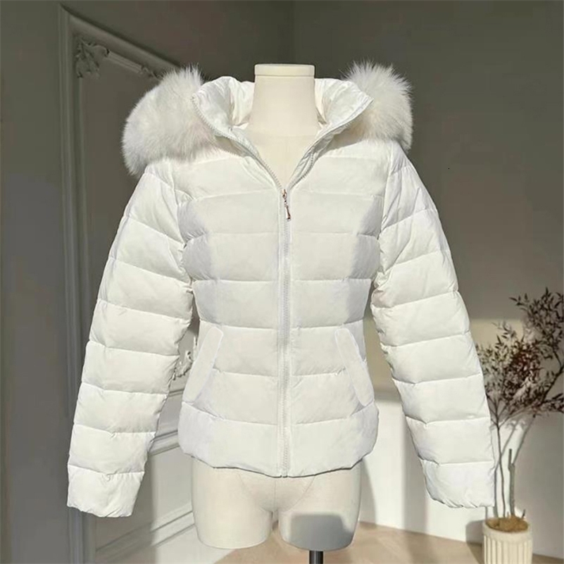 Veste féminine au manteau d'automne 2024 Parka à capuche chaude grosse fourrure hiver féminine dames taouées plus taille 5xl veste down y240910