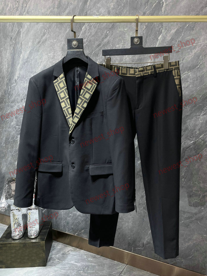 Mens Suits Blazers designer men Blazer luxury outwear coat slim fit casual Collar letter print coats man black suit pants