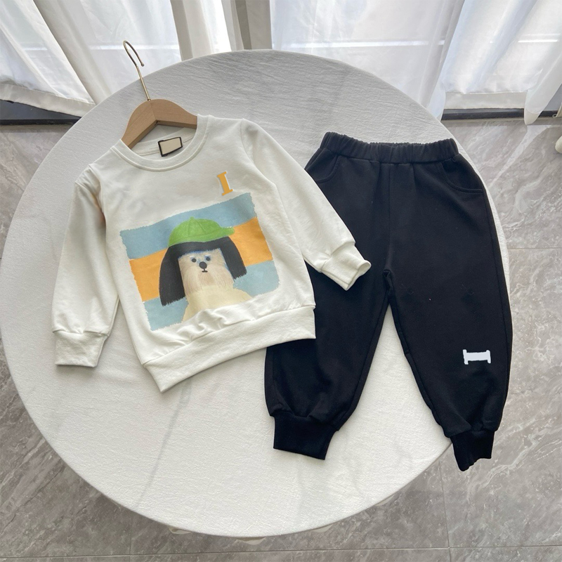 Designer kids clothes autumn winter sets Boys anminals girl baby girls kid shirts pants infants children Set Multi Style-image-1019422314