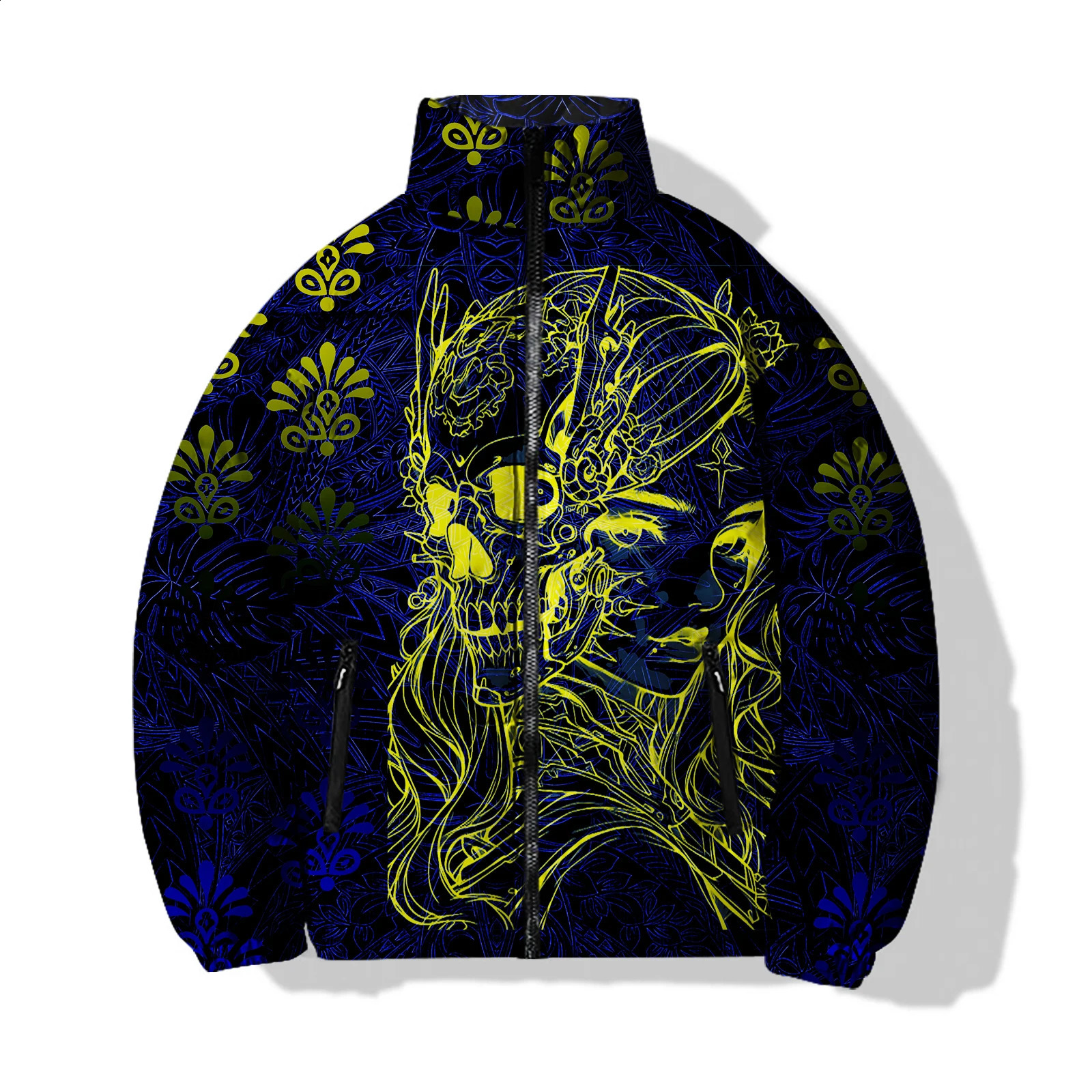 Skull Parka Winter Man Skeleton Mens Puffer 3D Digital Printing Exquisite in Coats Down Cool Ram Male Coat Parkas 240913