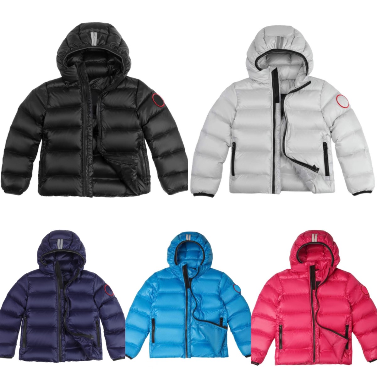 Kids Down Coats Designer Toddler Jackets Boys Hooded Clothes Girls Parkas Children Youth Clothing Winter Warm Outwear Coat Black Blue Sliver Grey-image-1079333139