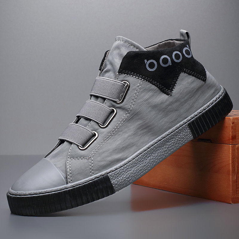 Autumn New High top Color Contrast Canvas Shoes Fashion Versatile Men's Casual Shoes# 20171