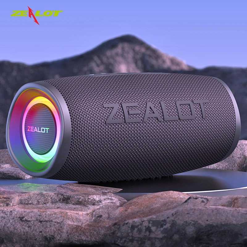 Portable Speakers ZEALOT S56 40W Bluetooth Speaker Outdoor Wireless Bass Speaker Heavy duty Bass Stereo Surround Sound Portable RGB Light with Mi-image-1019479132