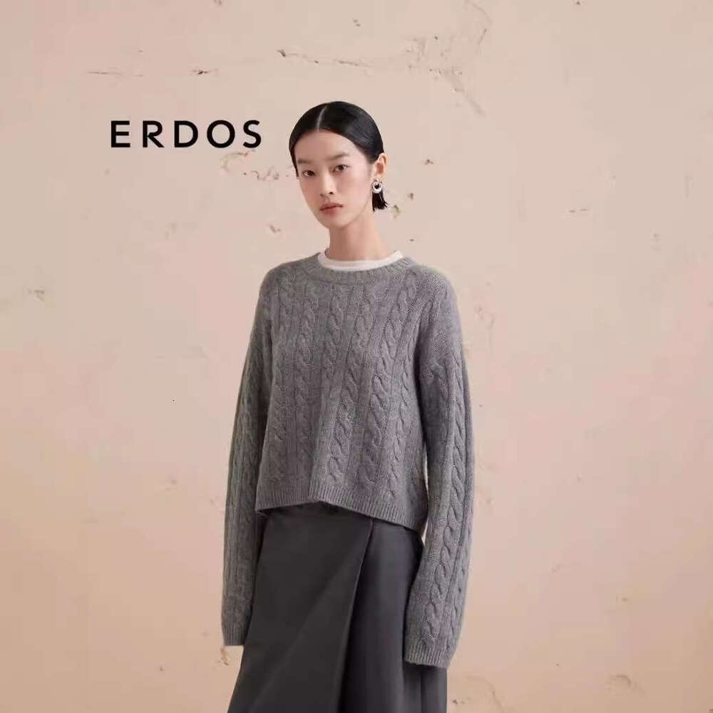 Bestseller ED Round Neck Twisted Flower Sweater For Women, 24 Autumn New Products, Two Loose Knitted Sweaters, Fake 8 Ddmylion