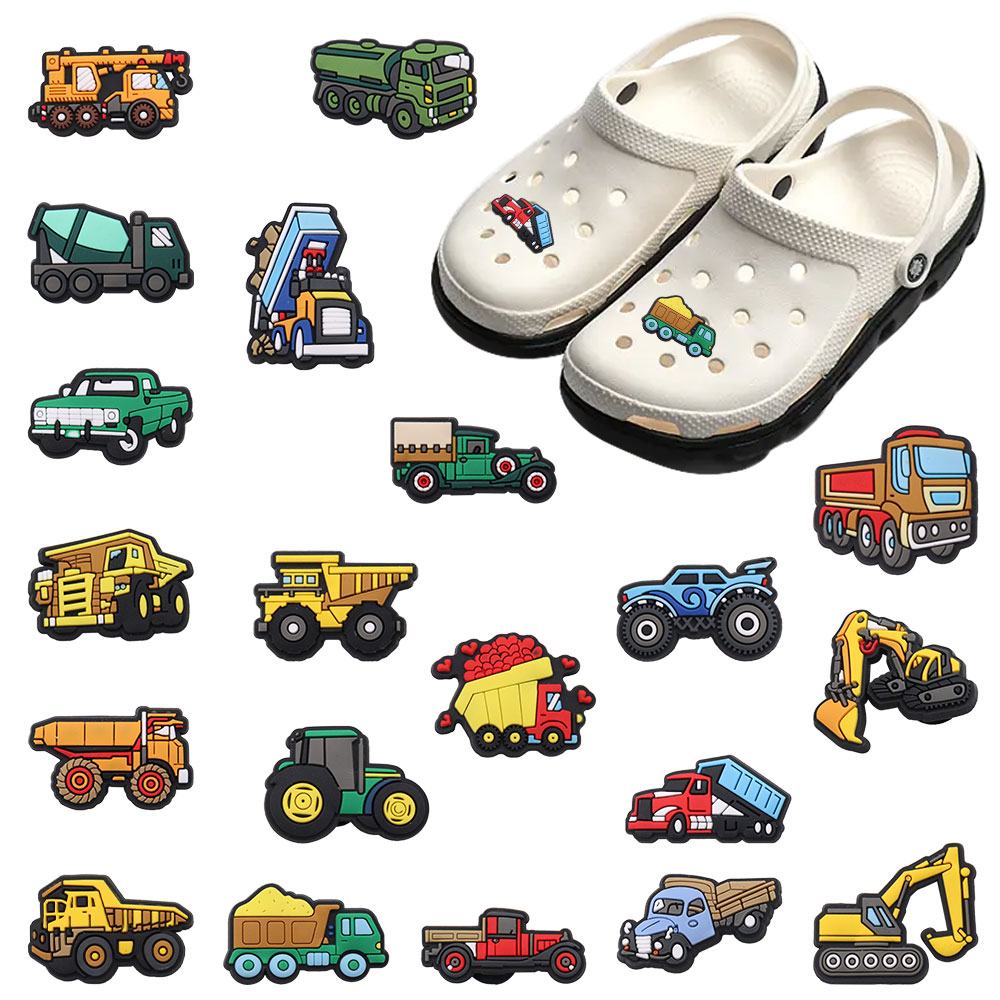 Bonne qualité 1-20pcs mélange des véhicules d'ingénierie de charge de voiture de voiture boucle charms accessoires homme bricolage