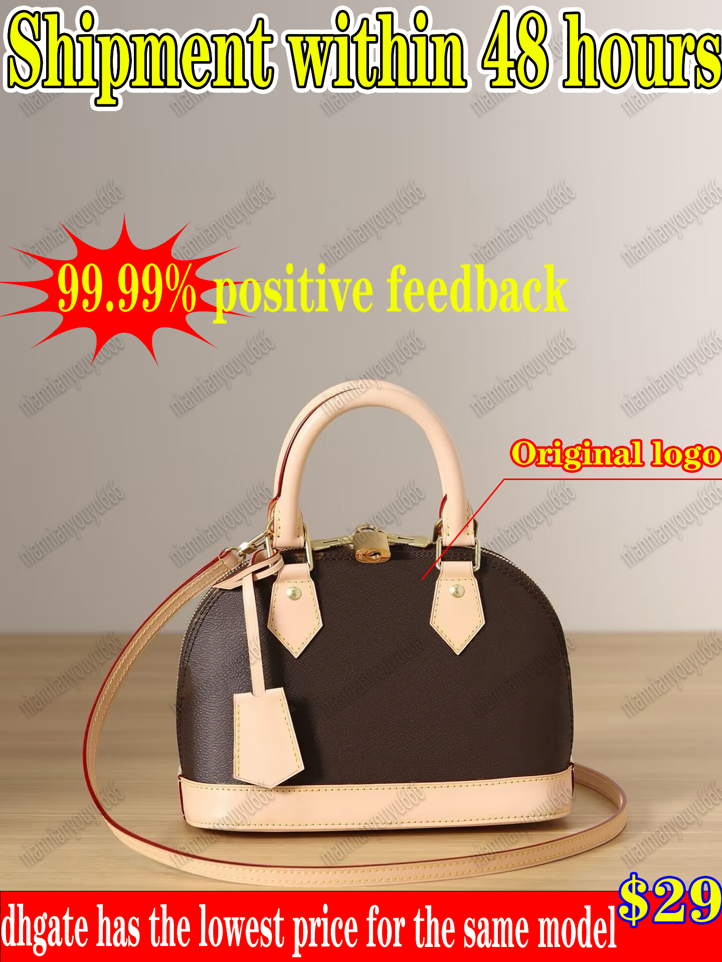 Womens mens Designer bags Vintage pochette leather make up bag Luxury Shoulder Shell tote Brown flowers crossbody bag fashion handbag Clutch blac-image-999317459