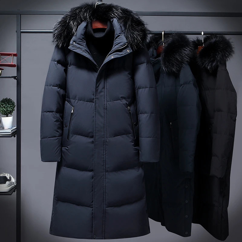 arrivals in for casual winter jacket mens high-quality white duck down jacket mens thick and warm fashionable Parkas coat size M-4XL 240913